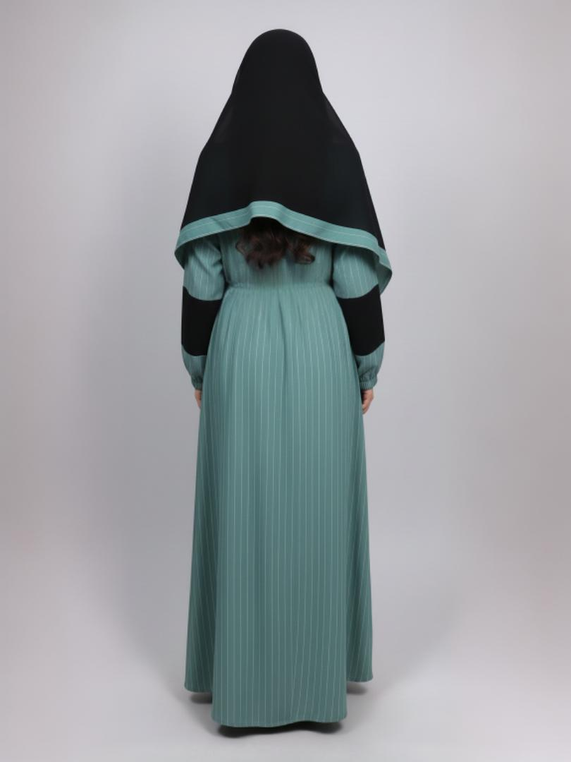 Women Daily Wear Beautiful Double Shrug Dori Style Abaya (with Black shawl ) - Image 4