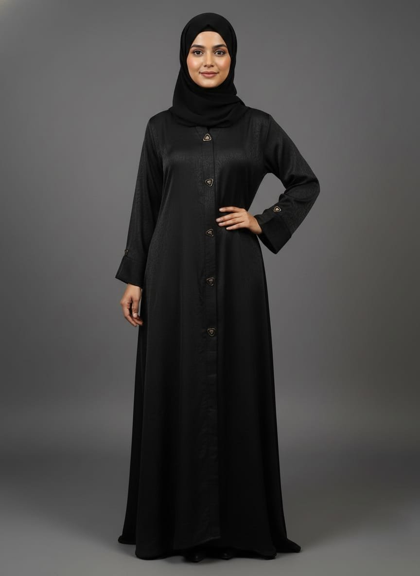Malik Abaya elegant black abaya for women, premium modest Islamic wear, stylish and comfortable daily abaya design