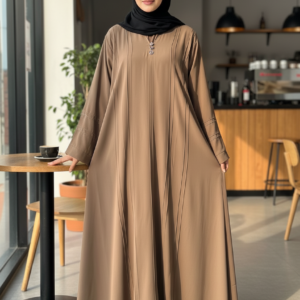 Malik Abaya - Premium Prada Fabric Abaya with Front & Back Tucks Design | Elegant Modest Wear for Women