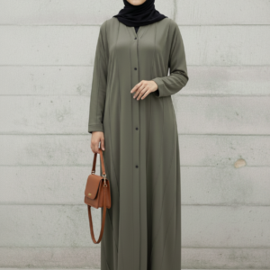 Malik Abaya Premium Prada Fabric Open Abaya with Elegant Tucks Design | Stylish Modest Wear for Women