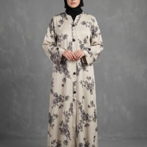 beige colour abaya