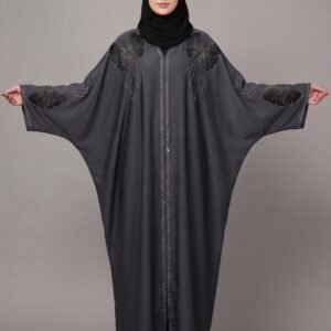 Malik Abaya - Premium TikTok Fabric Kaftan with Stone Work | Elegant Designer Modest Wear for Women