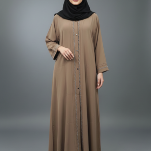 Malik Abaya - Premium Super Prada Fabric Abaya with Zigzag Lace Design | Elegant Designer Modest Wear for Women