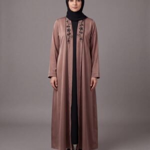 Malik Abaya - Premium TikTok Fabric Shrug with Matching Handwork | Elegant Modest Layer for Women