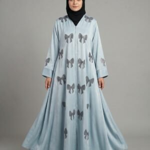 Malik Abaya - Premium Majestic Marbella Fabric Abaya with Bow Stone Design | Elegant Modest Wear for Women
