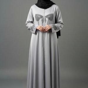 Malik Abaya - Premium Husna Fabric Abaya with Elegant Bow Design | Stylish Designer Modest Wear for Women